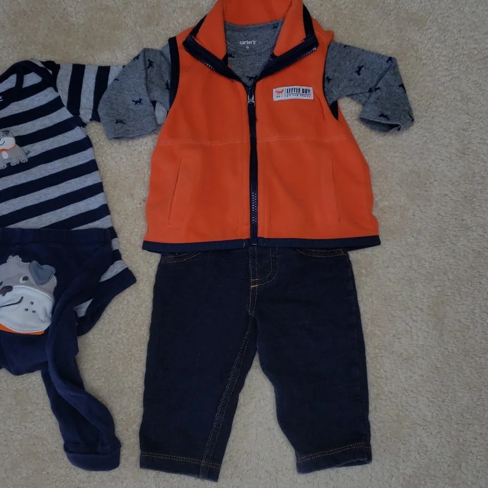 Carter's Baby Boy Bundle Sz 3M
